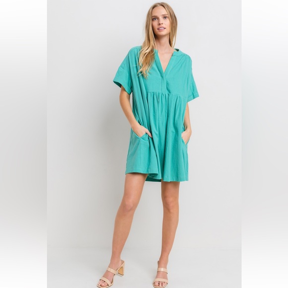 11 Perfect 100% Cotton Gauze Shirt Dress - Picture 5 of 5